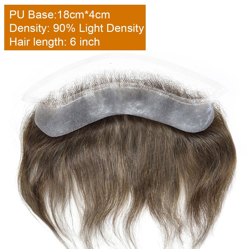 Lace Skin Mens Frontal Hairpiece Male Forehead Hair Line for Receding Hairline