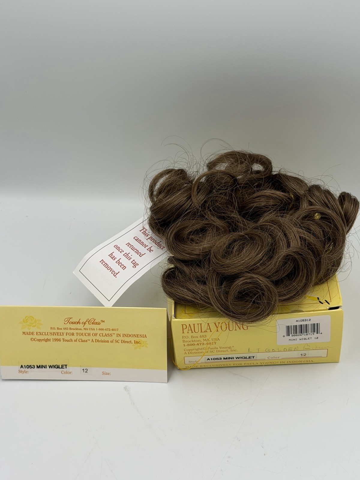 New Paula Young A 1053 Delite Color 12 Brown Mini Wiglet Glitz Baby Pageant