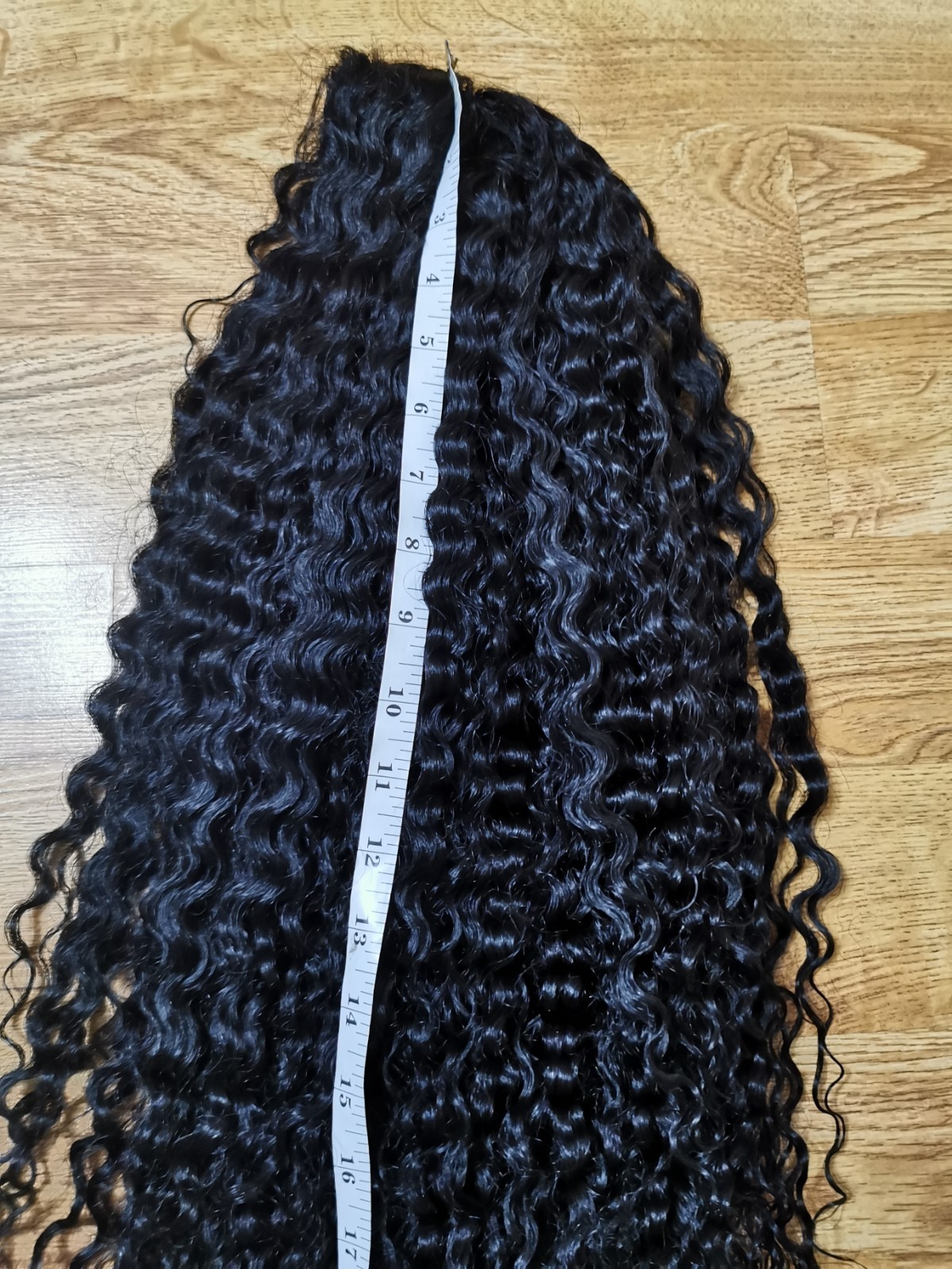 Mayde Beauty Quality Sexy 28” Deep Curly Virgin Human T Front Lace Hair Wig 1B