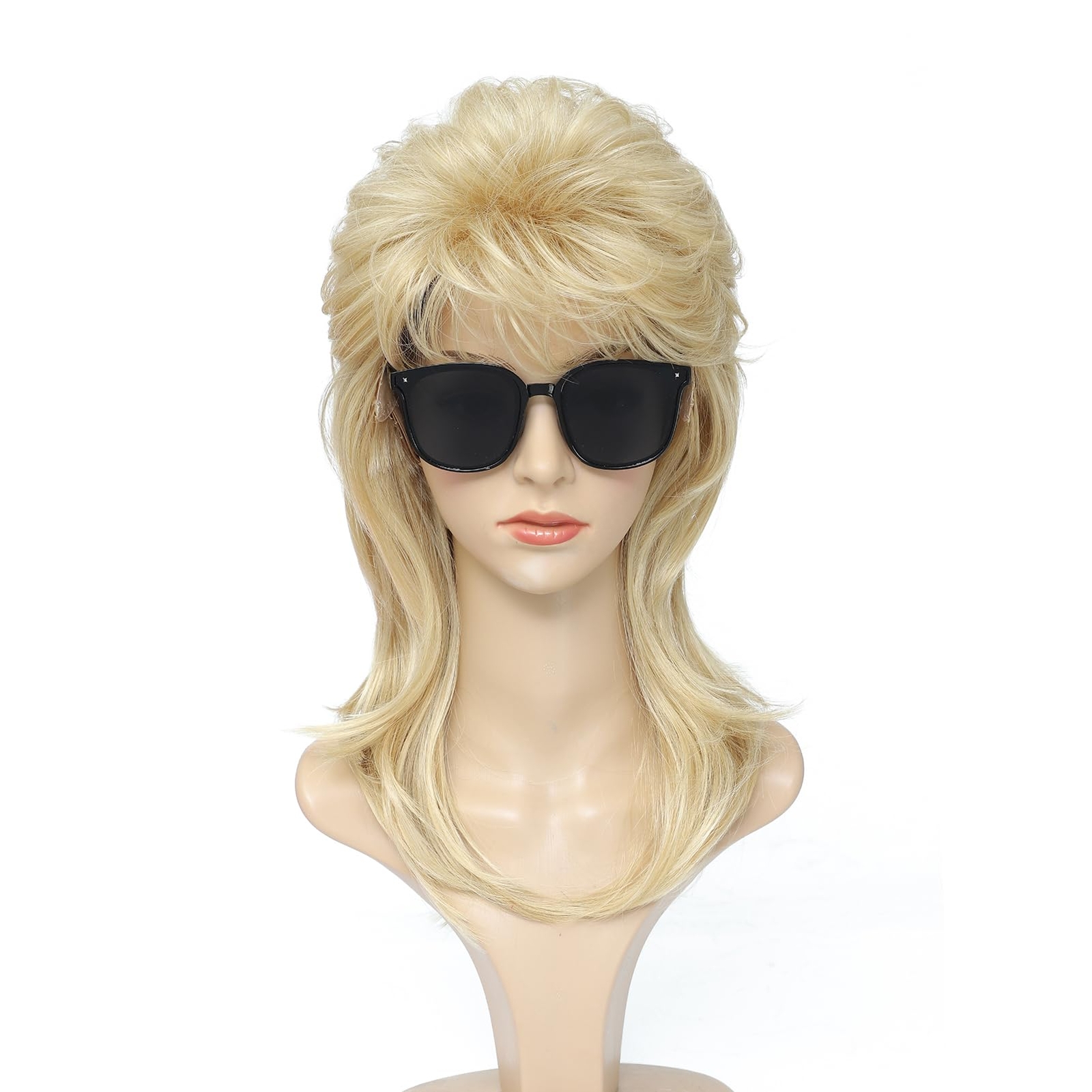 Mullet Wigs for Woman 80s Costumes Fancy Party Accessory Cosplay Wig Light Bl…