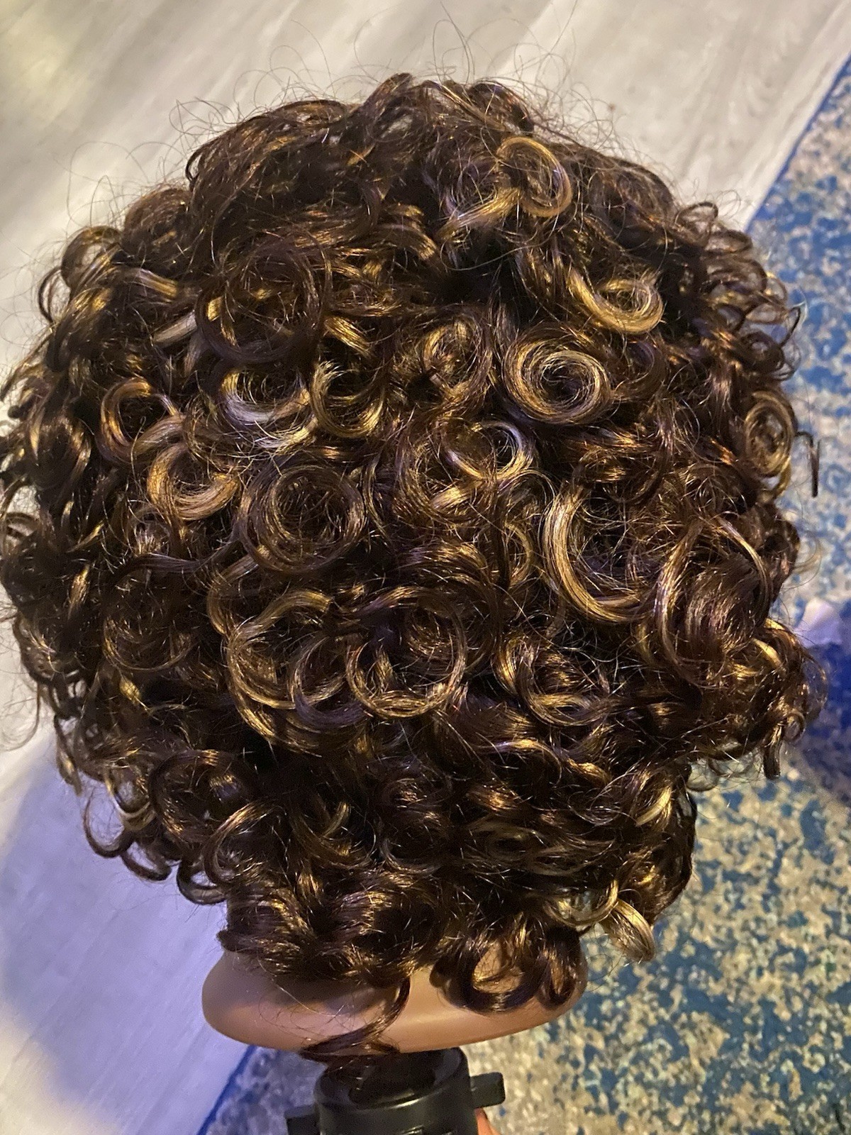 Throw On & Go Brown with Honey Blonde Highlights Glueless Short