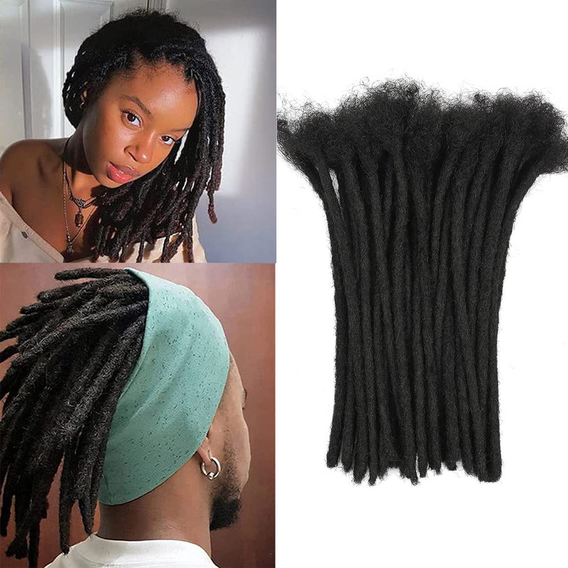 Luckroce Loc Extensions Human Hair 0.8Cm 10 Inch 30 Strands 100 Full Handmade