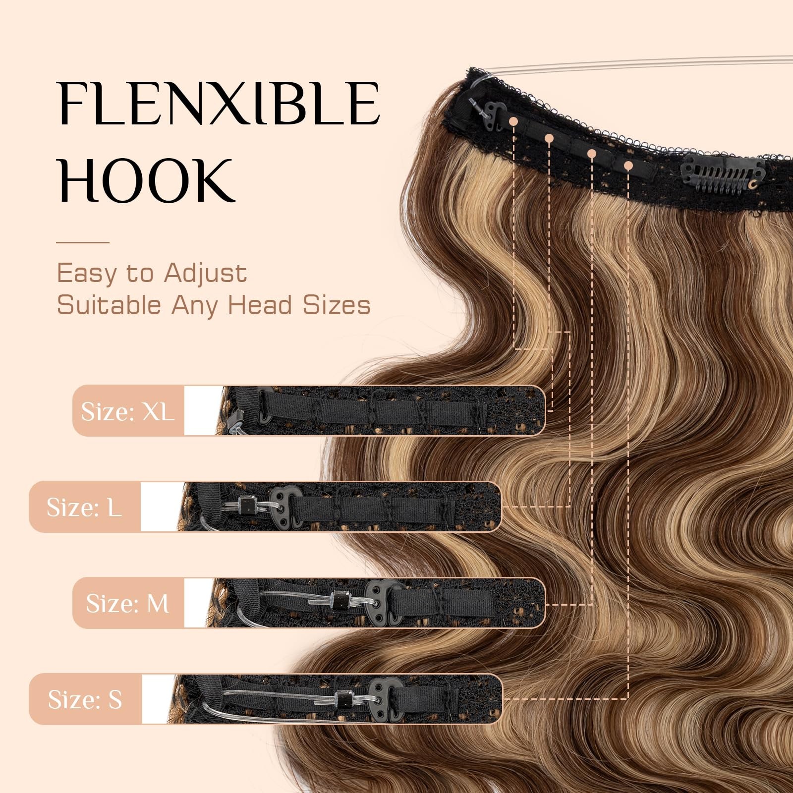 Rich Choices Halo Hair Extensions Real Human Hair Remy Hairs Halo Extension For