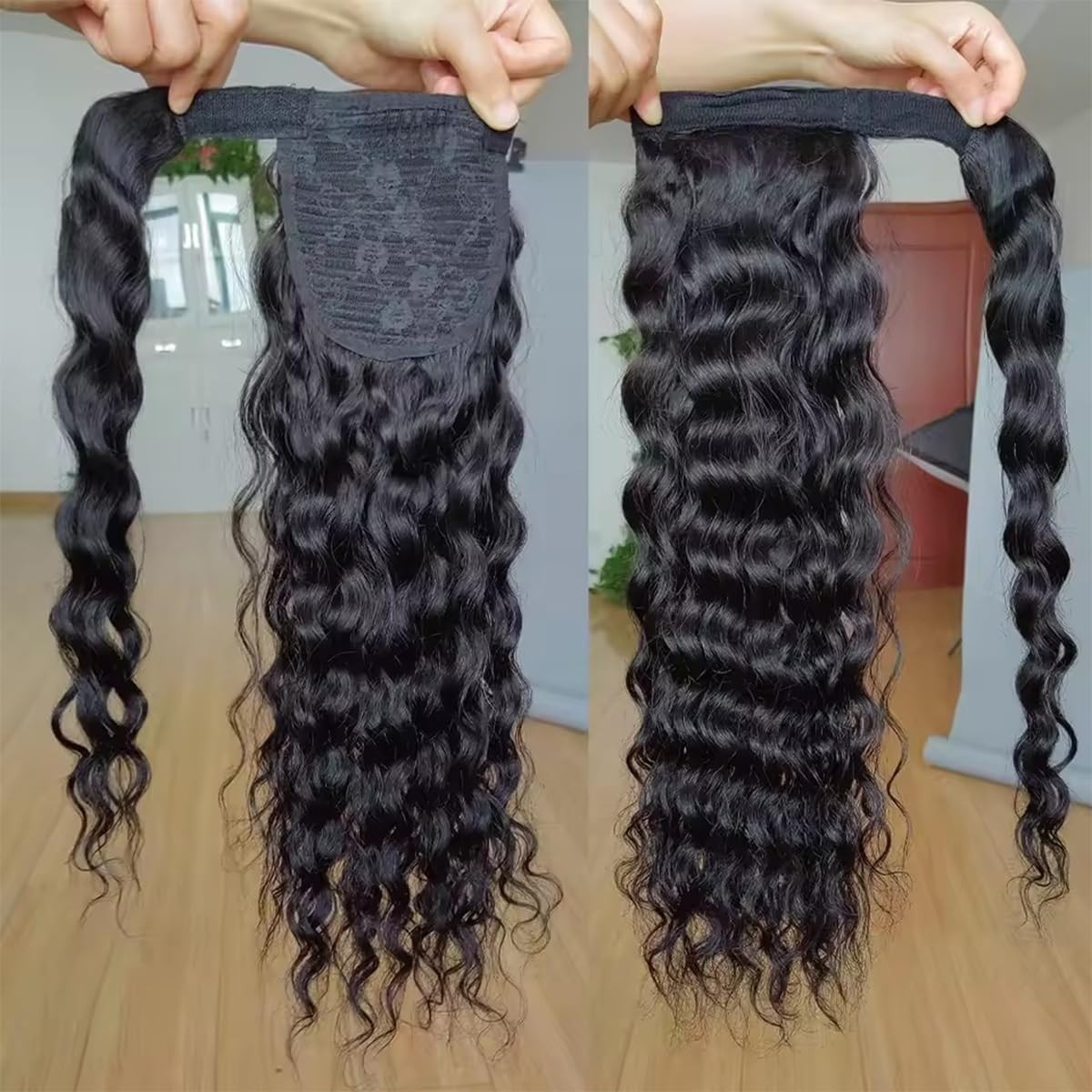 Wrap Around Corn Wave Ponytail Hairpiece for Women Girls Corn Curly Ponytails…