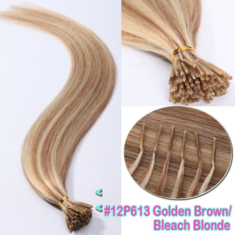 Micro I Tip Real Remy Human Hair Extensions Pre-Bonded Keratin 18″20″22″24″ USPS