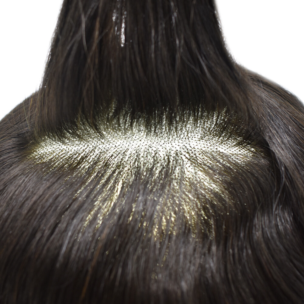 Mens Toupee Hairpiece Fine Mono Poly Human Hair Replacement System Wigs for Men