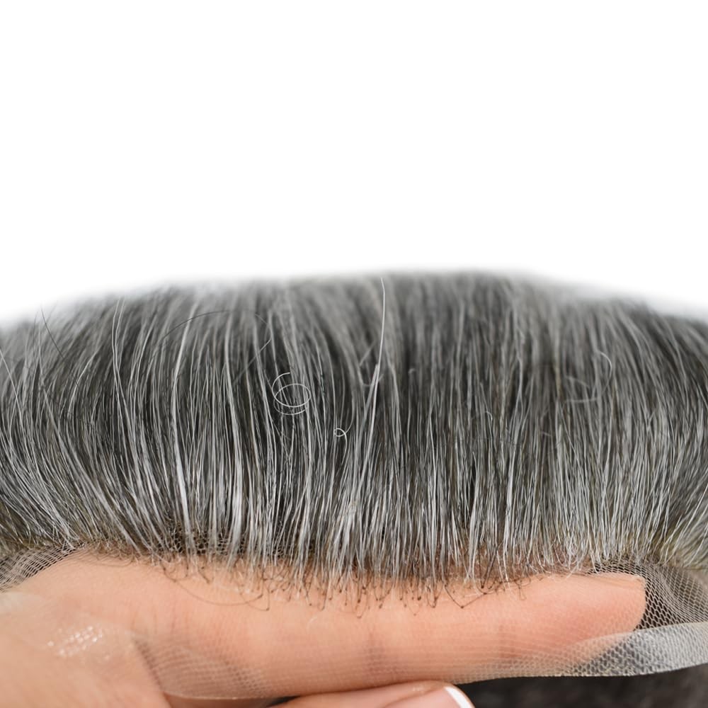 Swiss Lace Men Toupee HairpieceFull French Lace Hair Replacement System For Man
