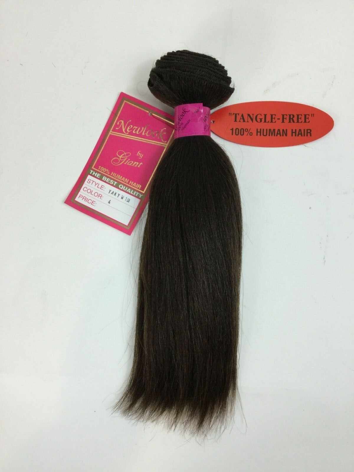 100% HUMAN HAIR Premium Yaki 12″ Weaving Weft Color Soft & Tangle Free 4oz.