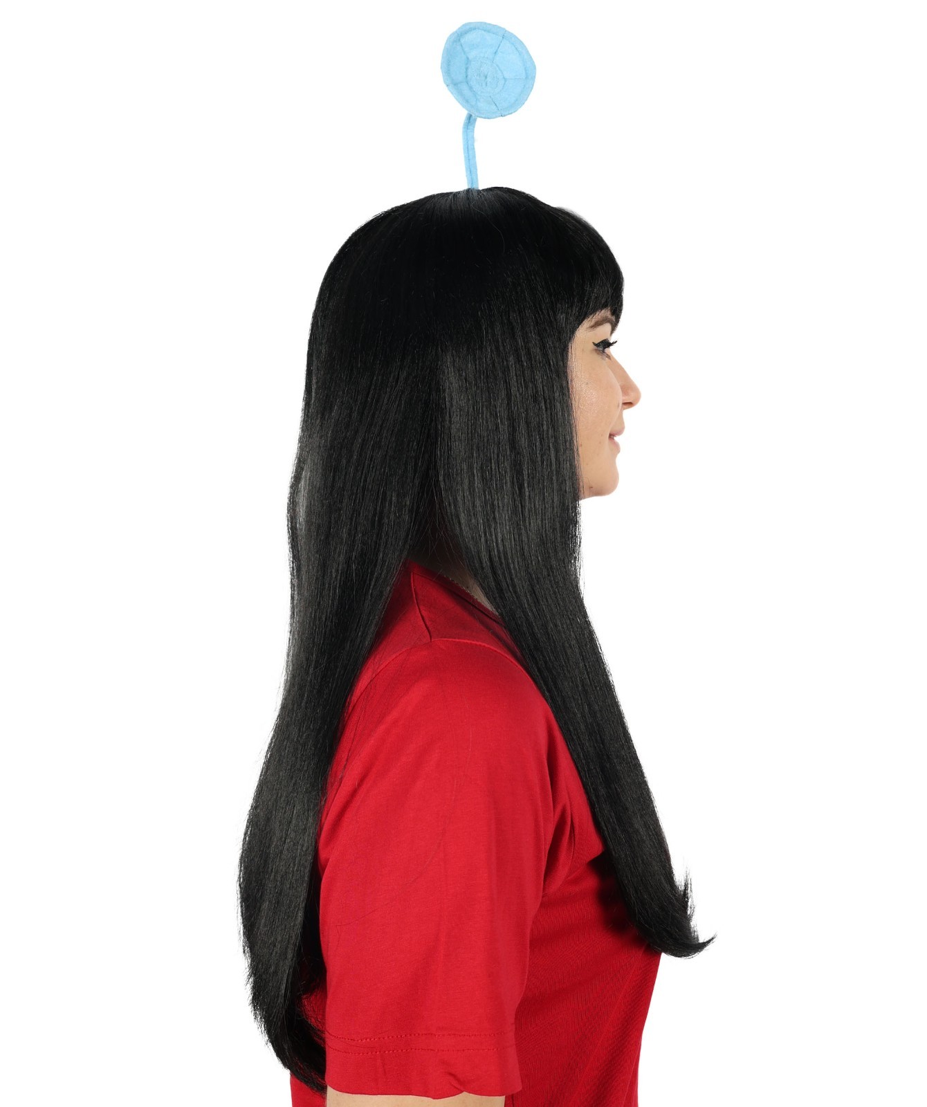 Women Aliens Wig with Antennae, TV/Movie Wigs , Premium Breathable Capless Cap