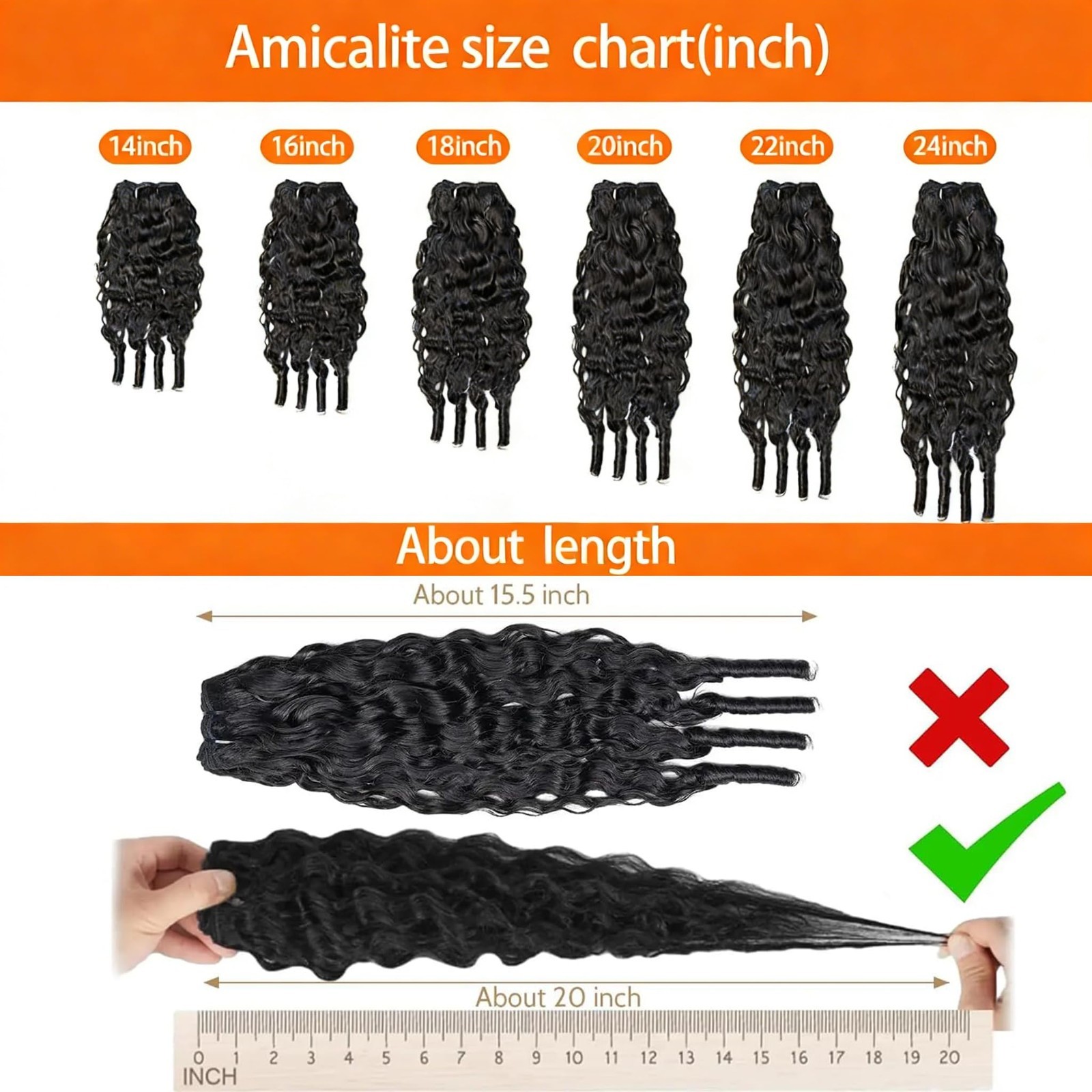 4 Bundles 100% Unprocessed Curly Human Hair Extensions 14-20 Inch Water Weave