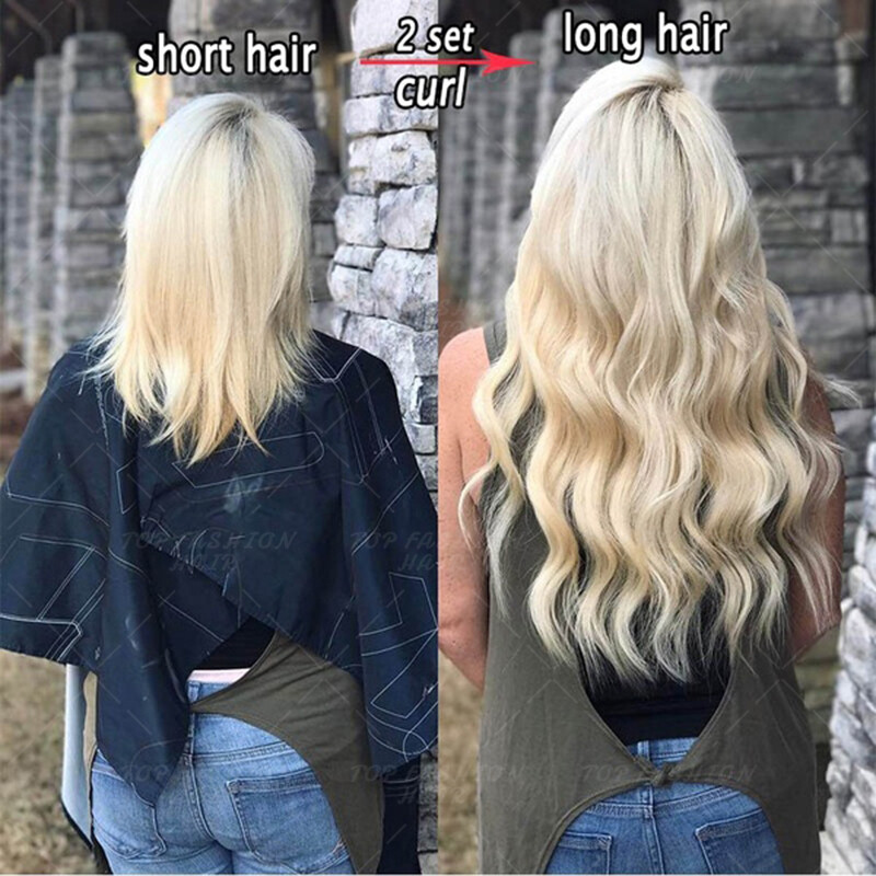 Clip in Remy Human Hair 100% Hair Extensions 8PCS Full Head Remi Weft 16″-24″