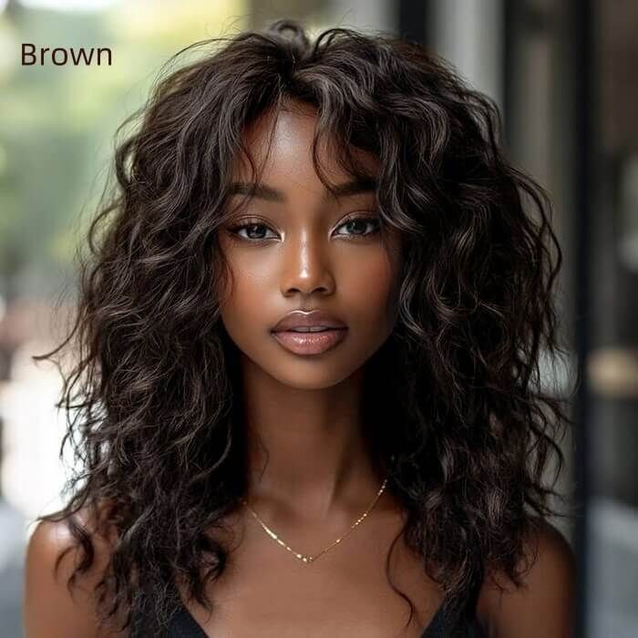 Chocolate Brown Lace Front Wig 13×4 Lace Front Wavy Brown Wig 100% Human Hair