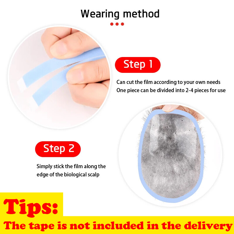 Real Remy Human Hair Piece Toupee for Men Thin Skin PU Buzz Cut Hairpiece Wig