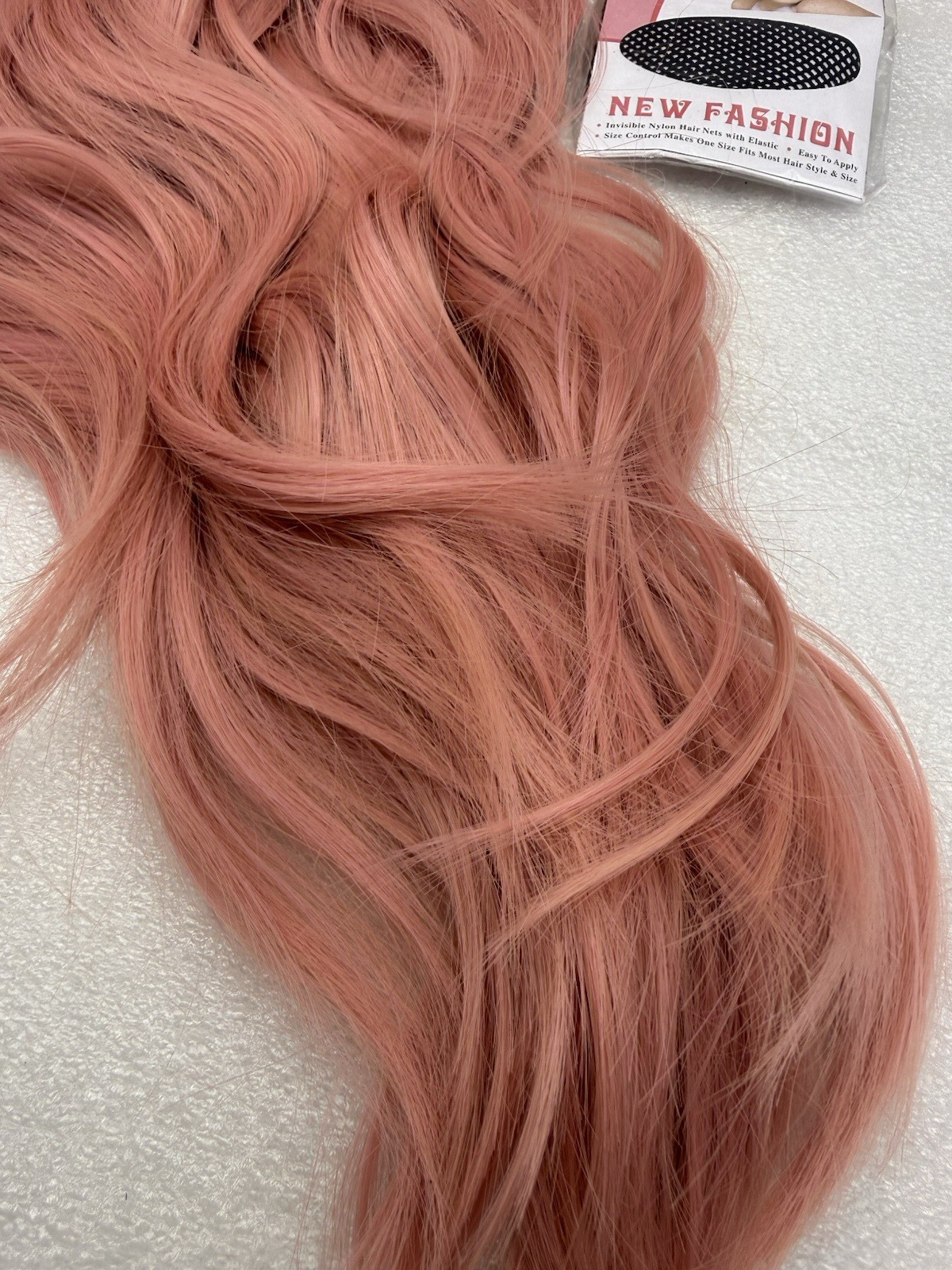 Baseball Cap Wig Pink Hat with Hair for Women Adjustable w/Heat Resistant *READ