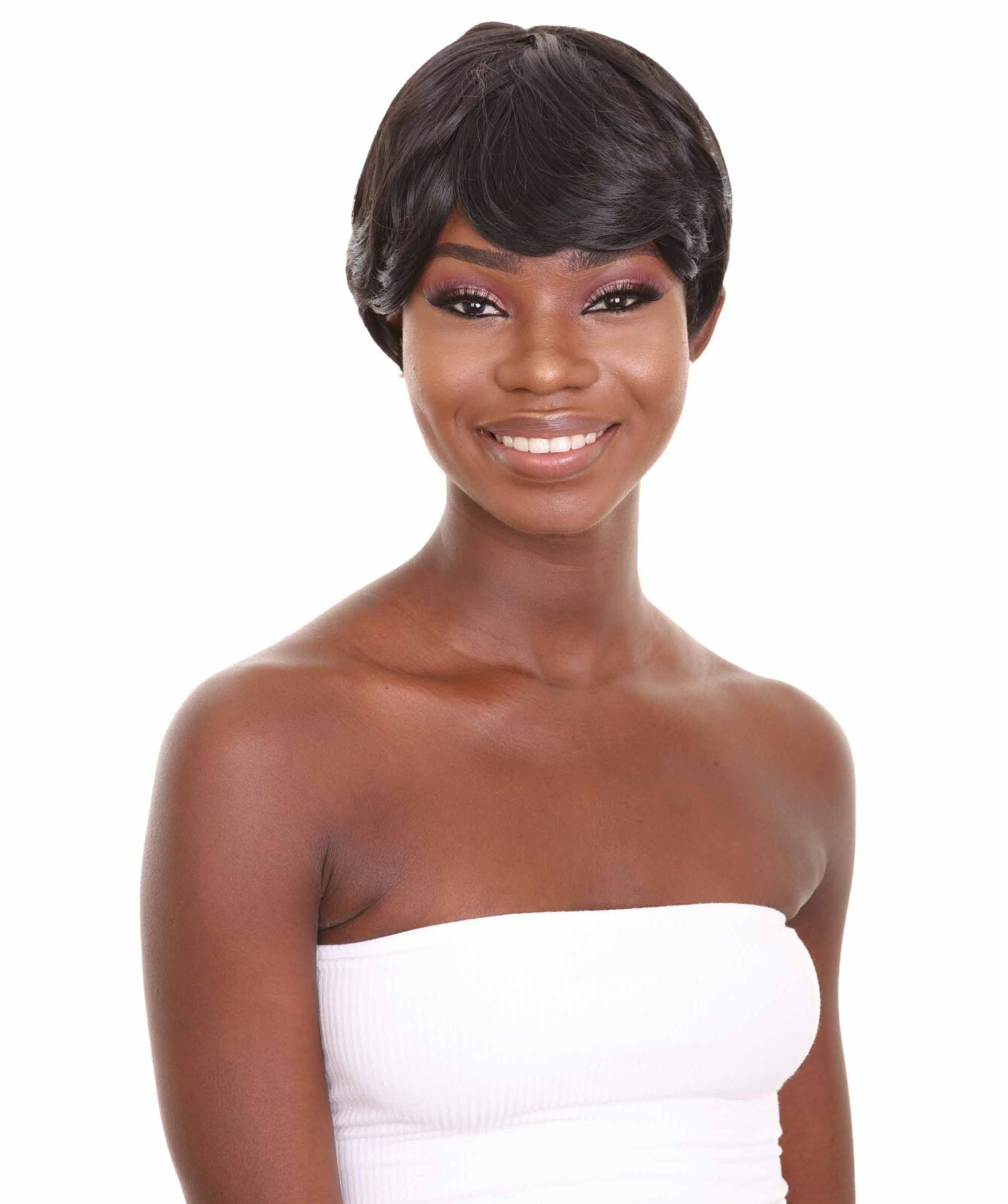 Nunique Women’s 10″ in. Capless Cap Heat Resistant Iconic Black Wig NUW-0063