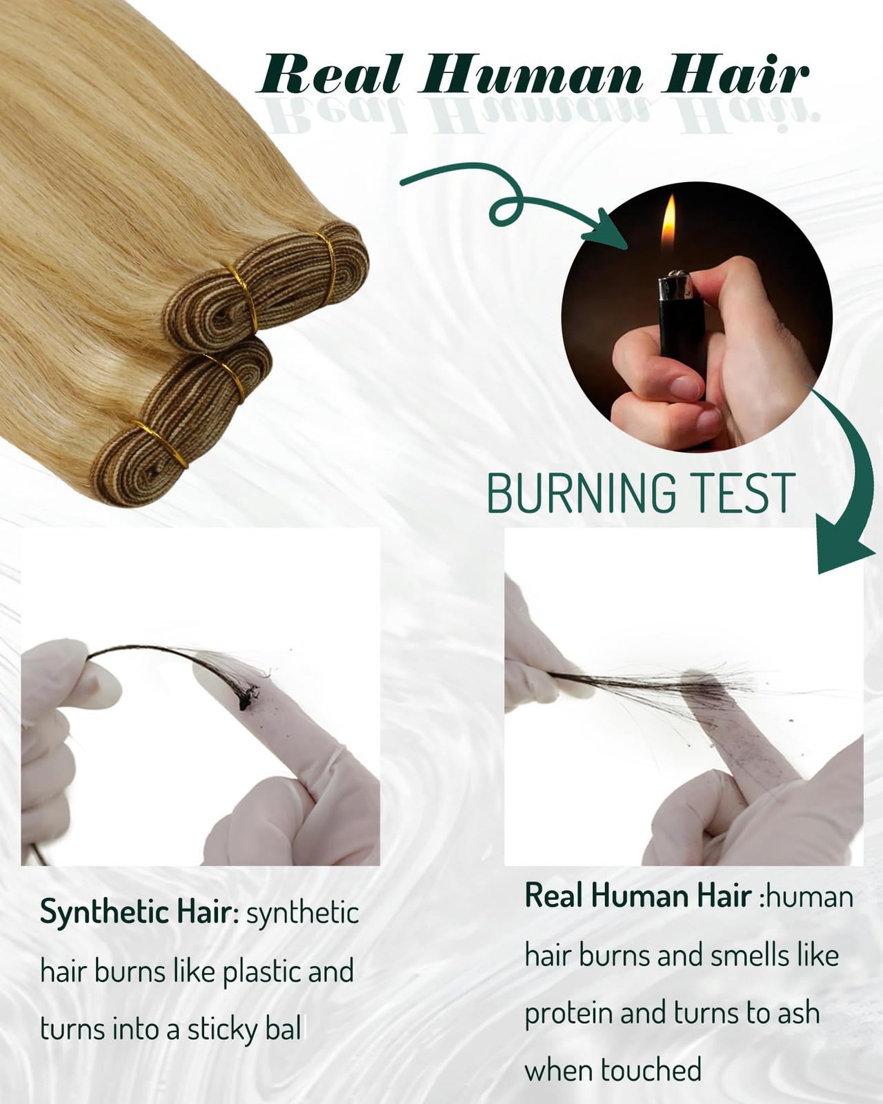 Runature Weft Hair Extensions Human Hair Golden Blonde 12 Inch 70G Sew In Human