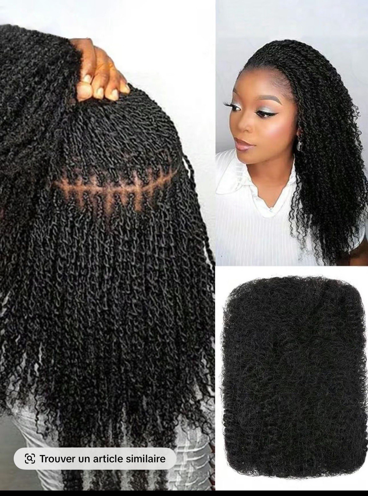 Queensky Afro Kinky Twist Synthetic Hair Extension Black 12in 100g