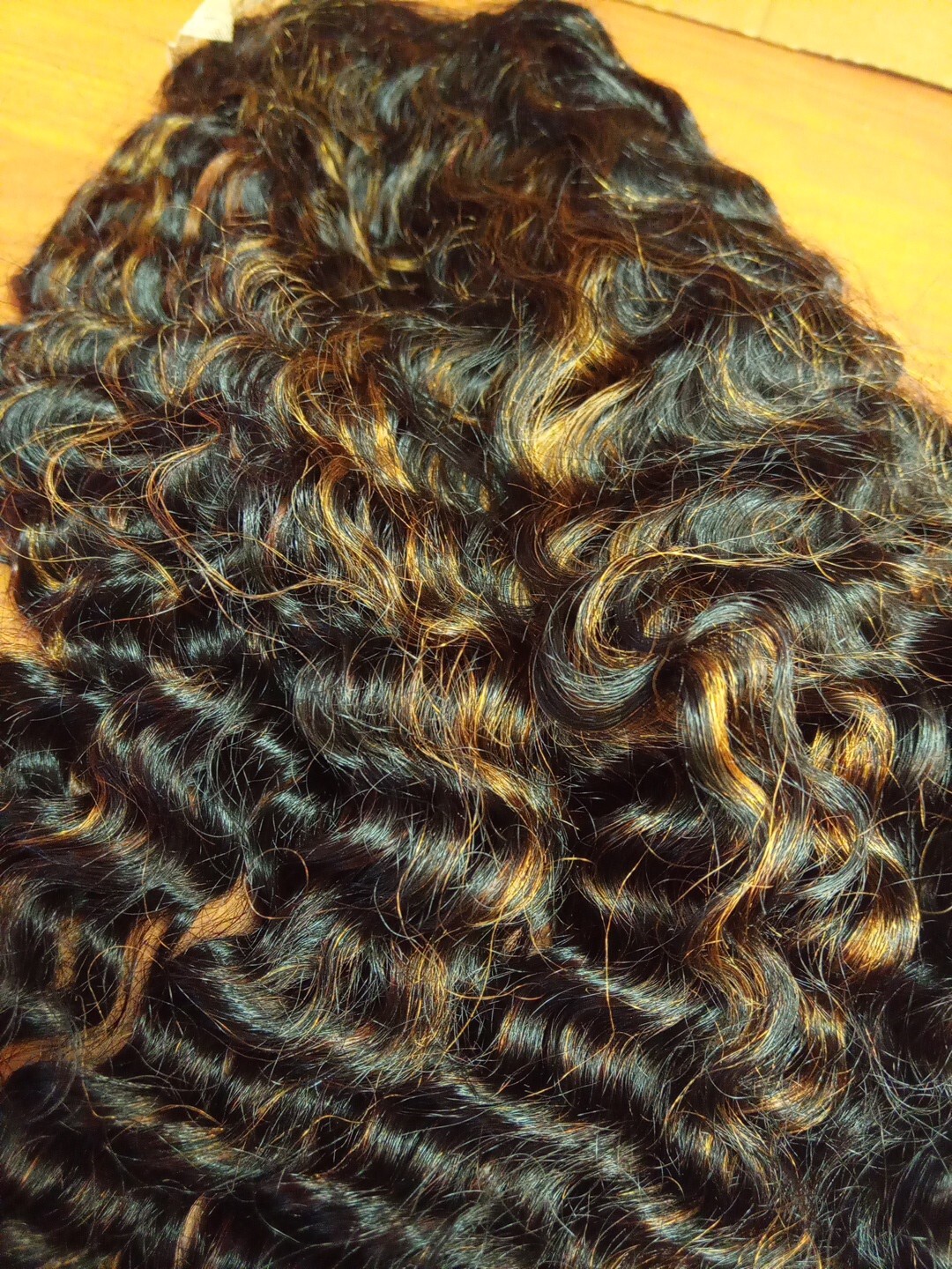 Highlight Ombre 4×4 Lace Front P1B/30 Deep Wave Human Hair Wig w/ 4 Combs