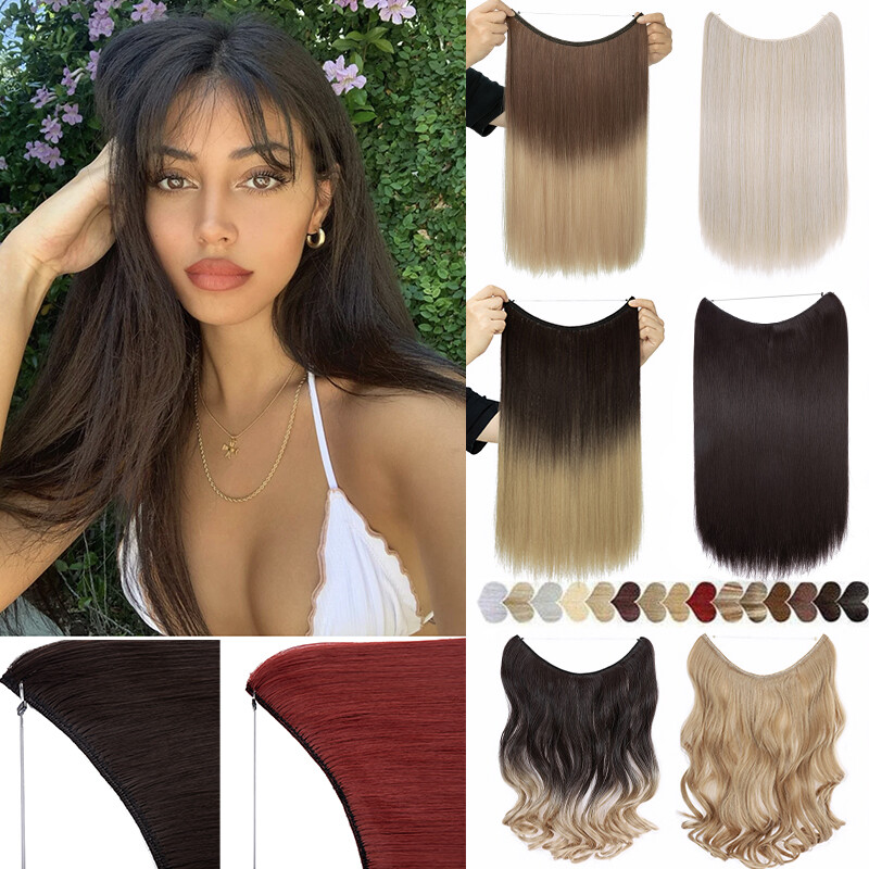 Invisible Secret Wire in Hair Extensions Hidden Head Band One Piece Miracle Ring