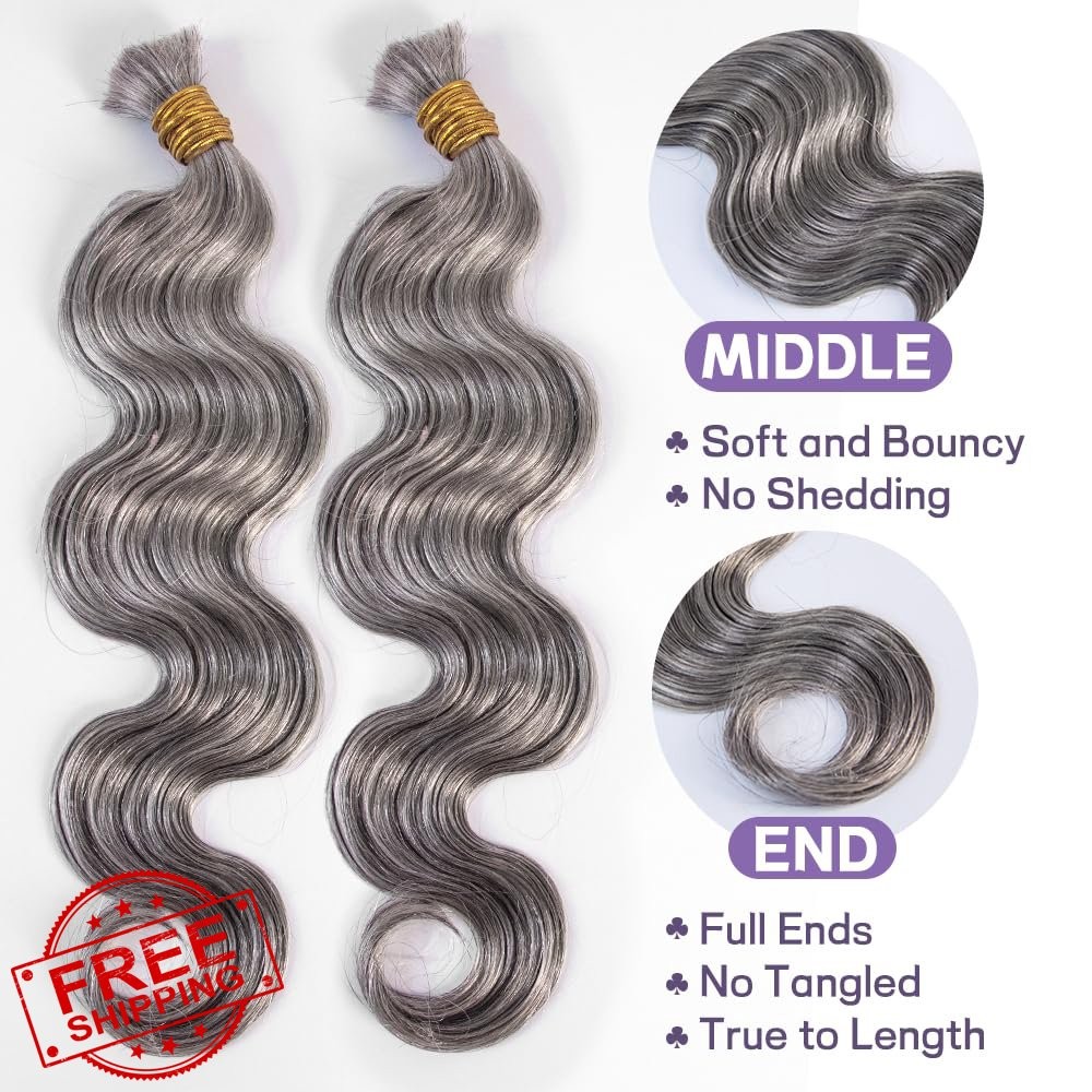KRN 20 Inch 100g Gray Braiding Hair