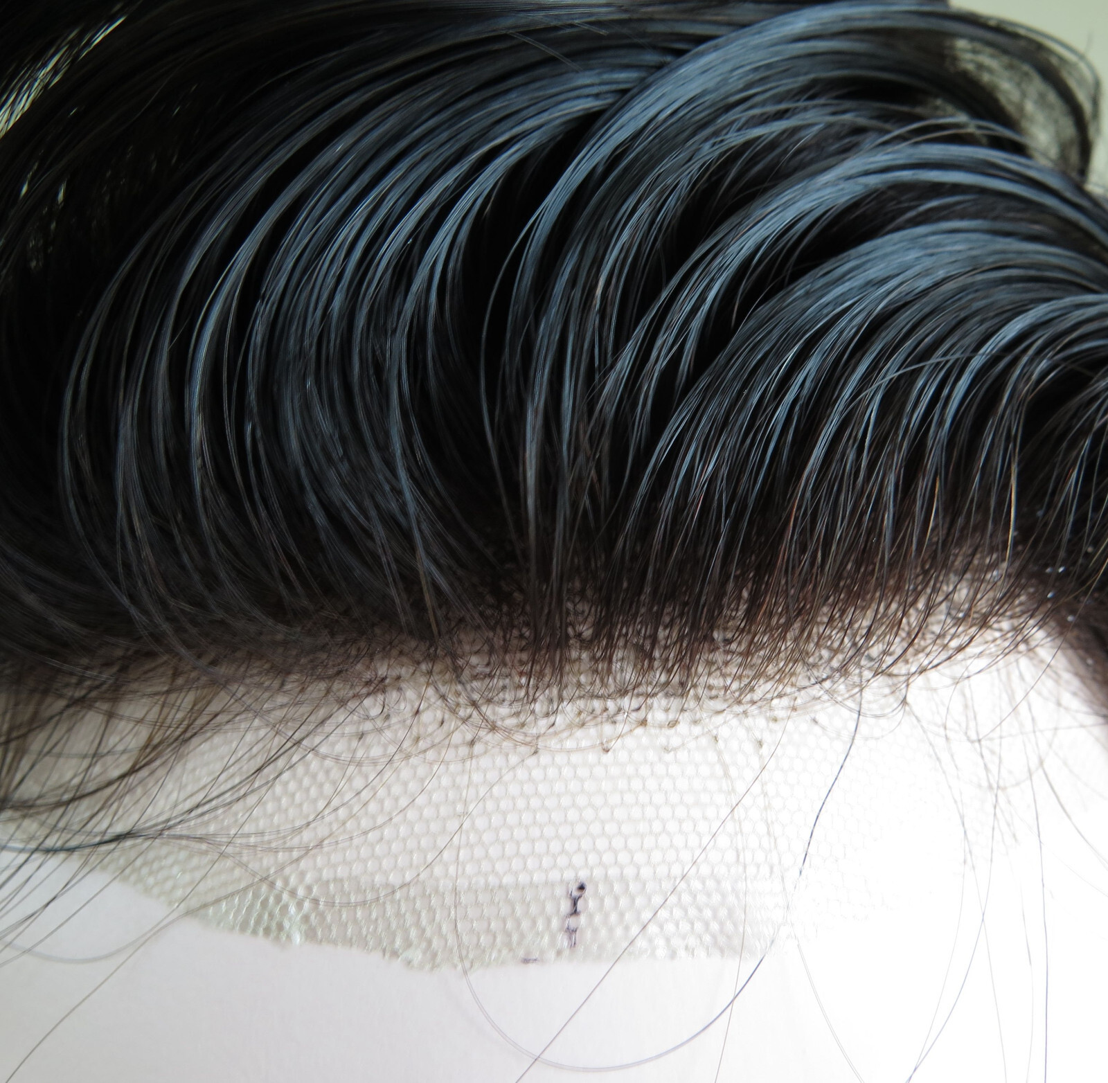 Mens Toupee Human Hair Full French Lace Hair Replacement System Express Shipping