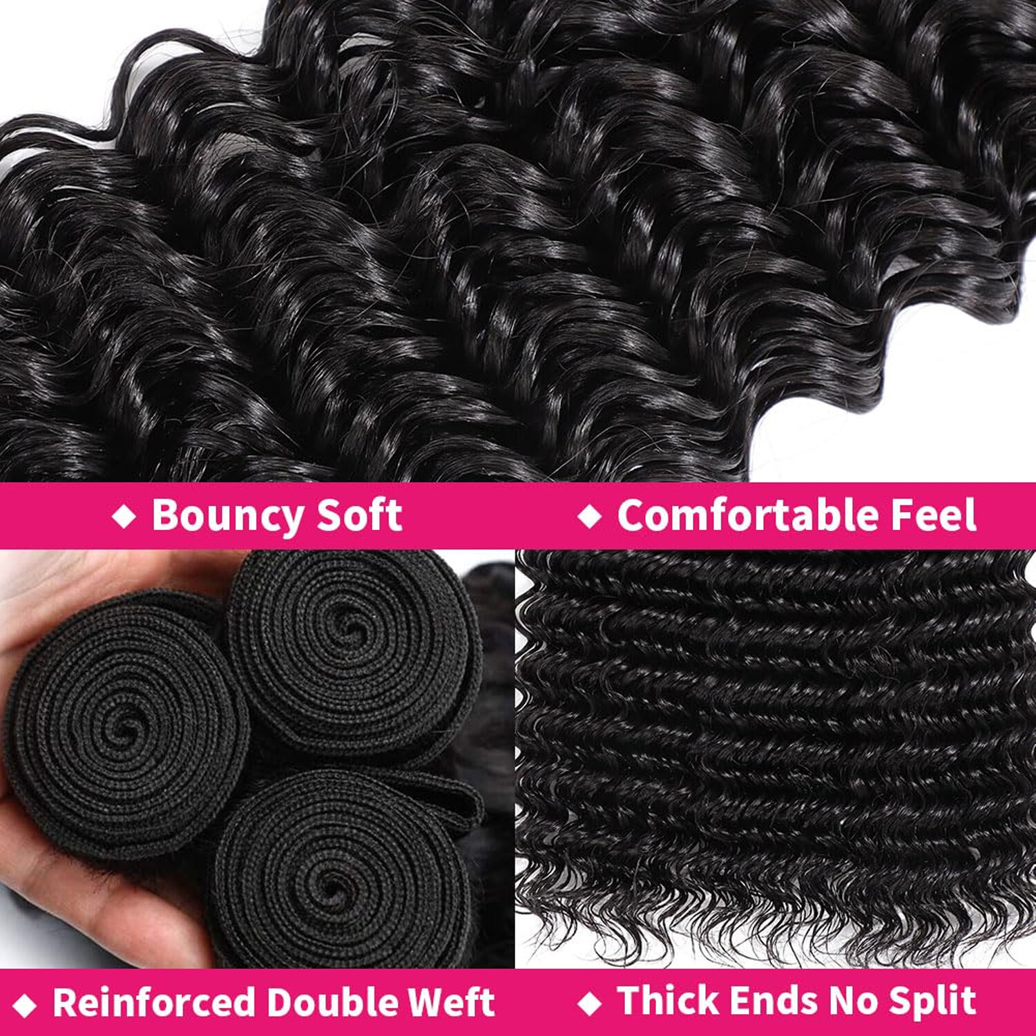 9A Yaki Curly Kinky 6 Bundles Peruvian Sew In Virgin Human Hair Extensions Weave