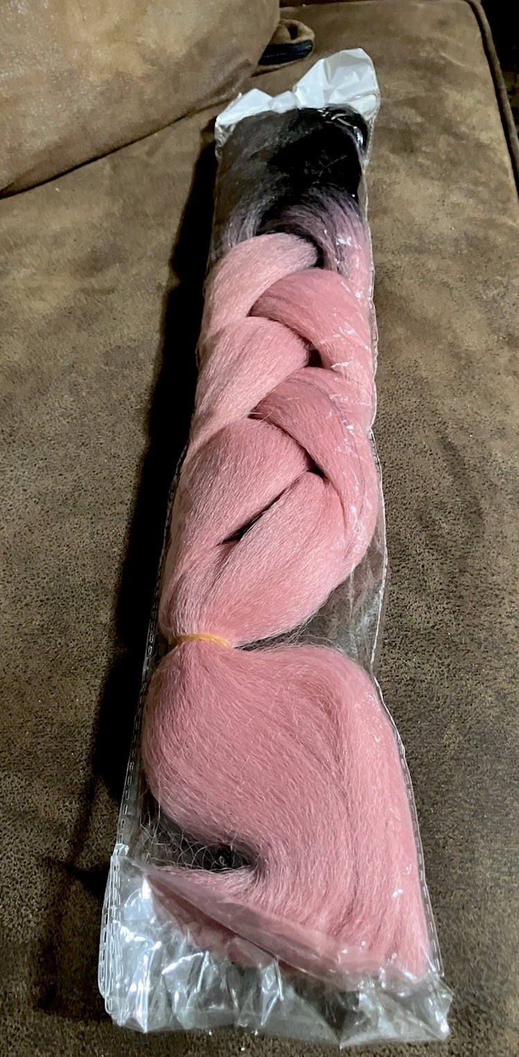 Kanekalon Pink Ombré Hair Extension 20 Inches Jumbo Extension