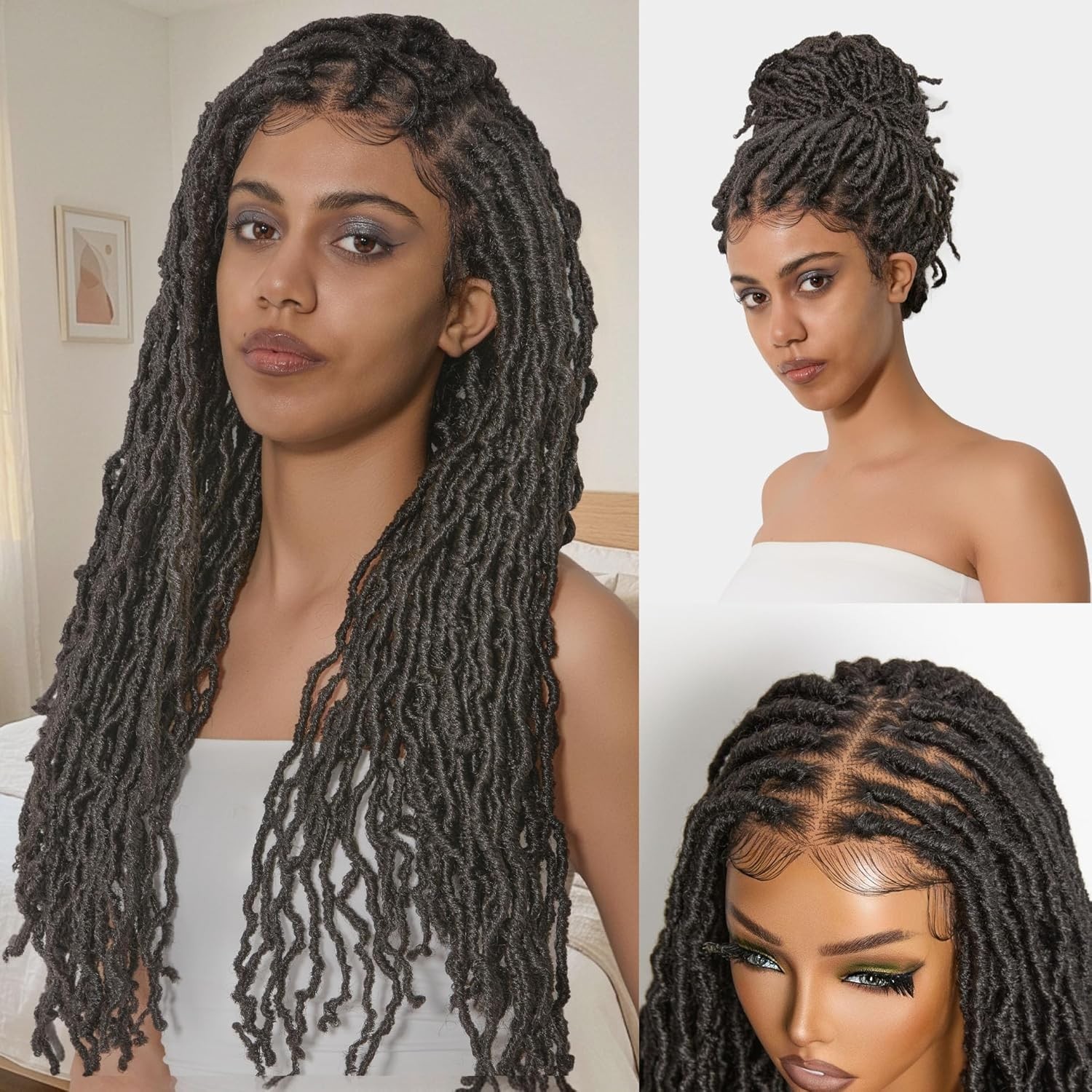 Dreadlock Wig 13×5 Lace Front Twist Braided Wig with Baby Hair 26in 180% Density