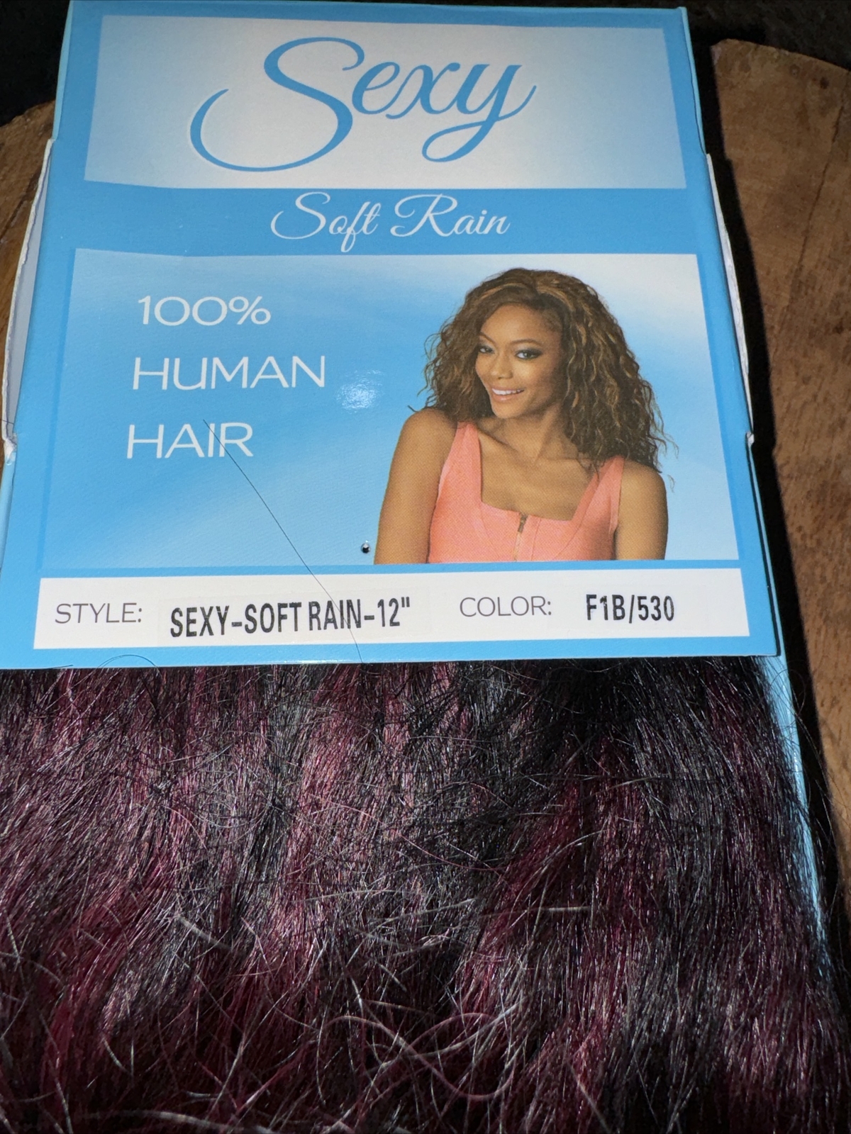 Sexy Soft Rain 100% Human Hair 12” WEFT COLOR F1B/530