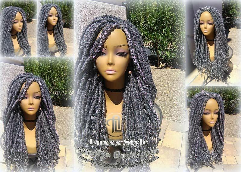 Big Large Platinum Metallic Chrome Hair Gypsy Bohemian Boho Goddess Faux Dread