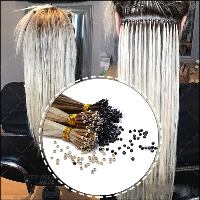 Russian Nano Ring 100% Human Remy Hair Extensions I Tip Micro Loop Beads 150gr