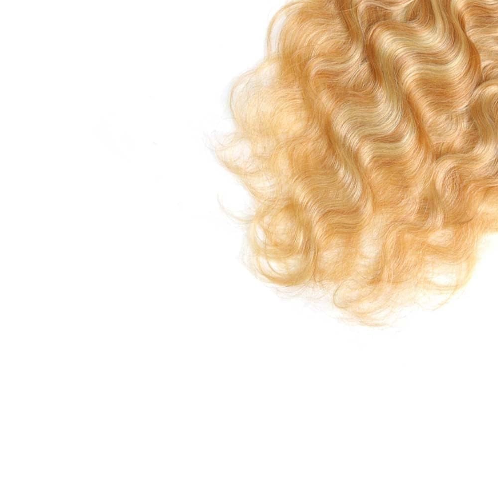 Giginger Bundles Human Hair 300G P27/613 Blonde Deep Wave Human Hair Bundles 18