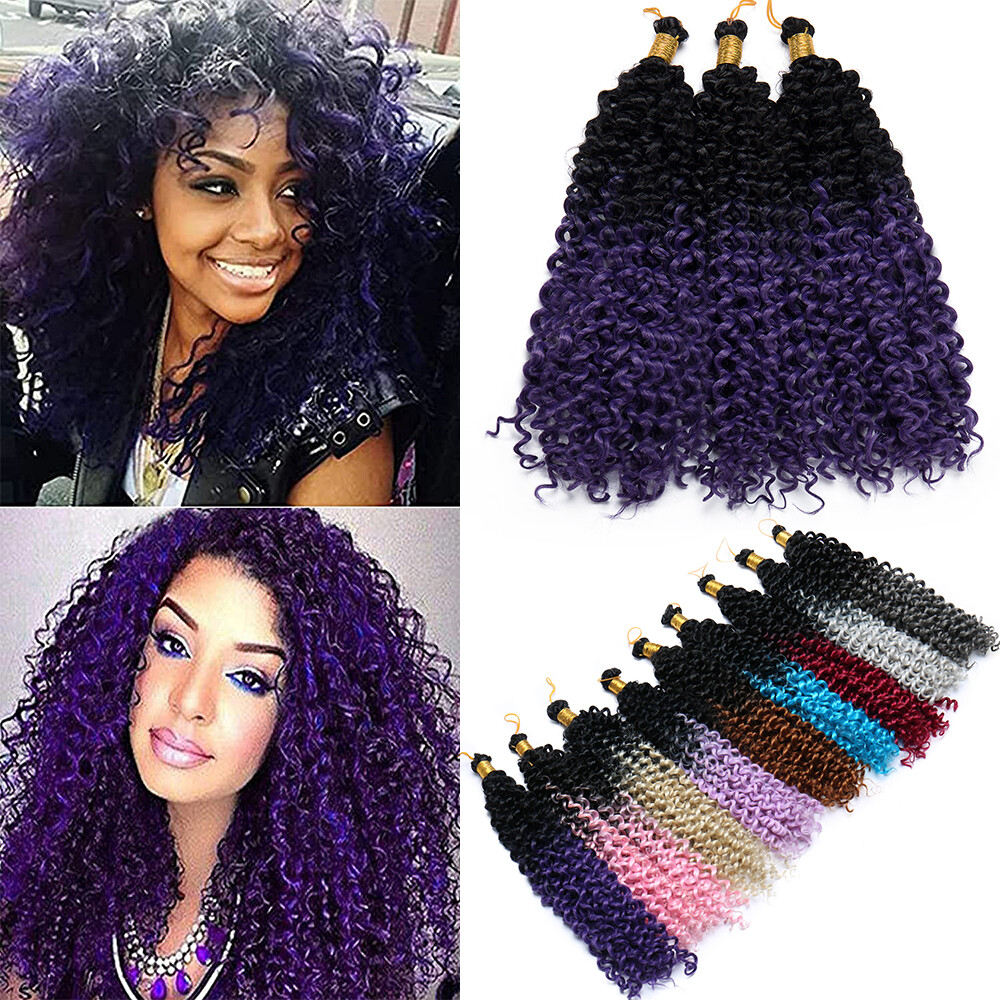 Marlybob Crochet Braids Hair Extension Kinky Curly Afro Jerry Curl Hairpiece 14″