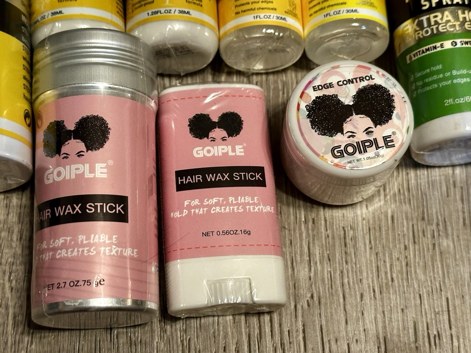 Large Lot Of Goiple Products Melting Spray Firm Hold Hair Wax Edge Control+++