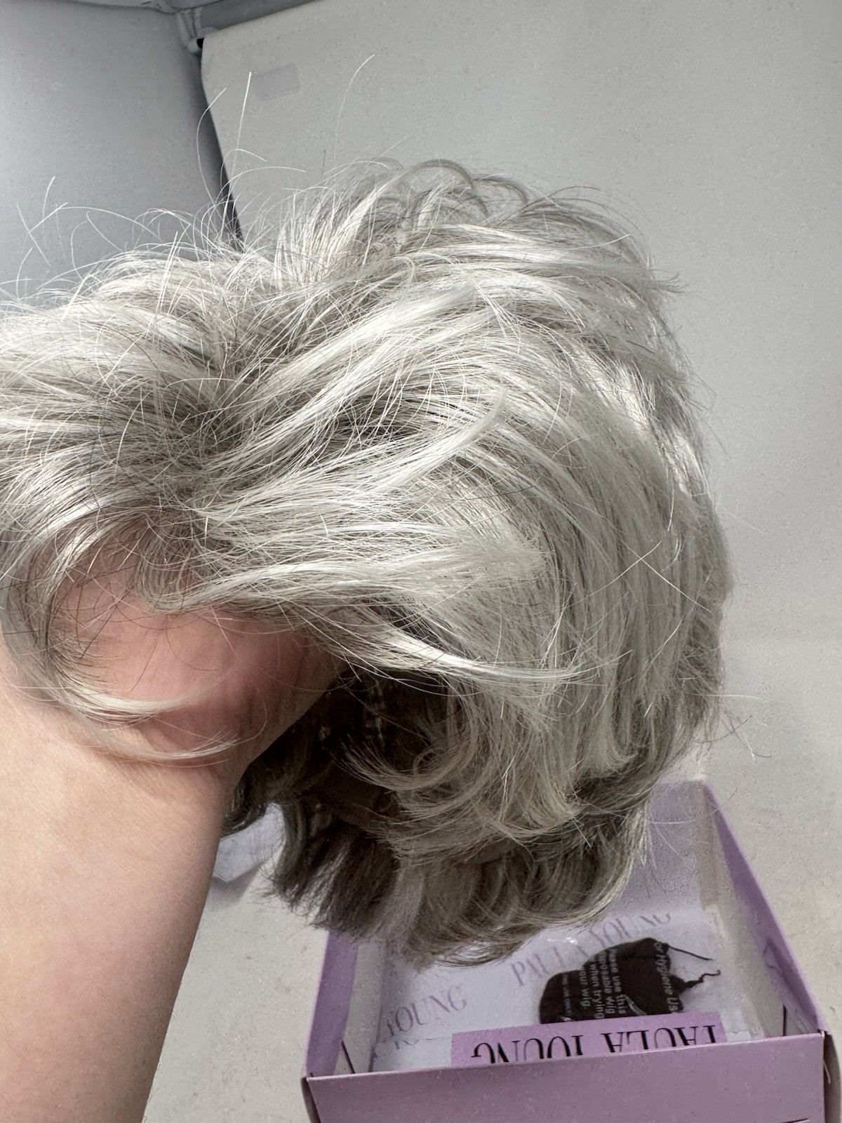 Paula Young Wig A7014 Color 56-60A Brussels-P Gray Salt & Pepper Short Wig