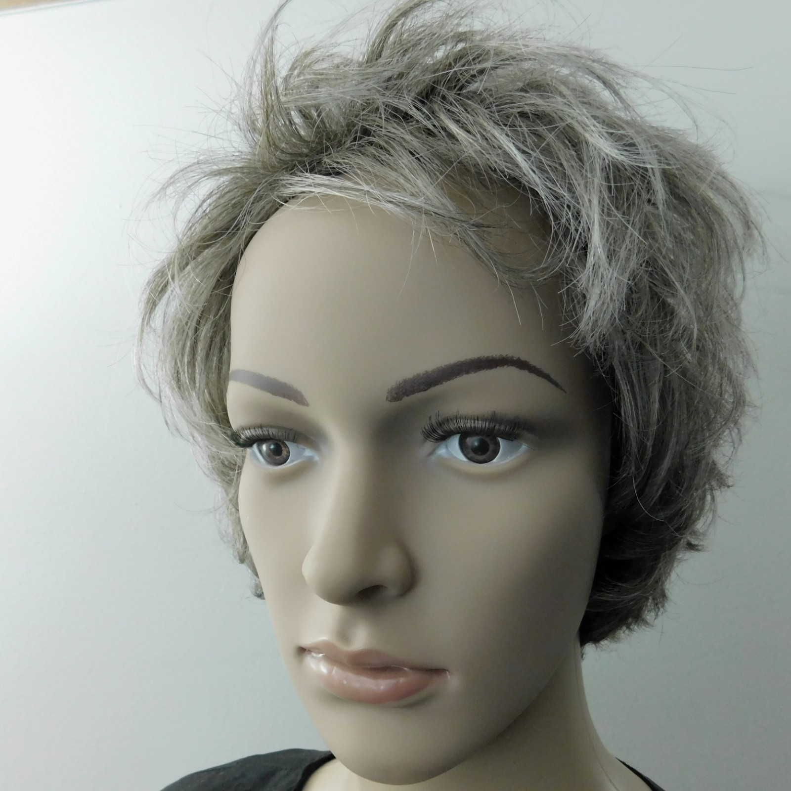 Choppy & Chunky Layered Short Medium Brown Blonde Gray Pixie Meg Synthetic Wig