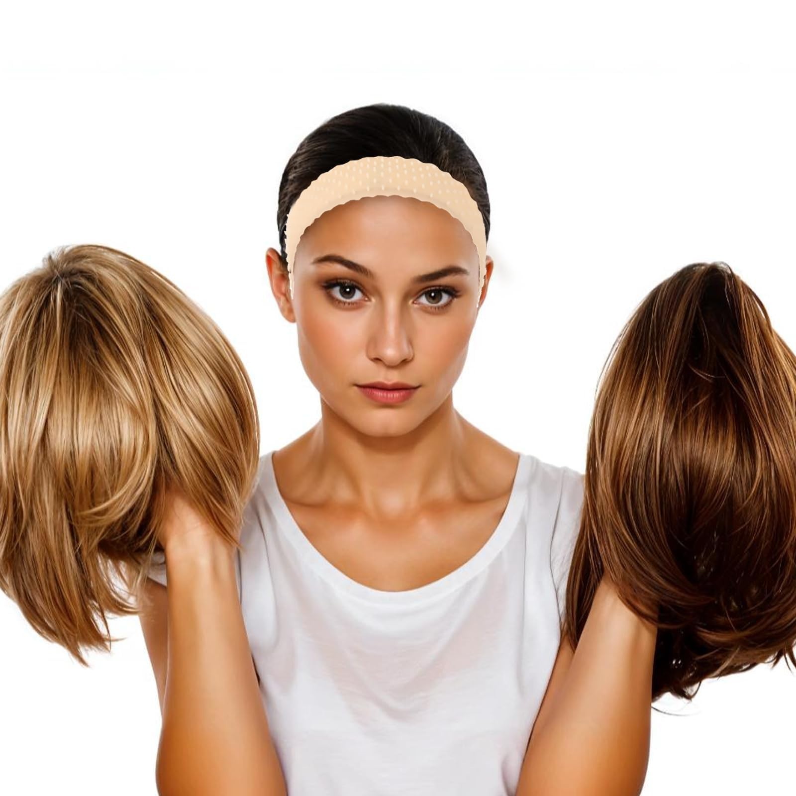 4Pcs Silicone Wig Grip Band Adjustable Elastic Non Slip Wig Headband Holder, New