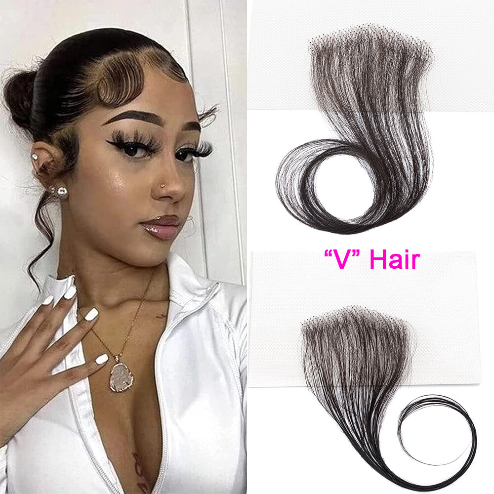 4Pcs Lace Baby Hair Stripes Human Virgin Hair Edge Natural Black Women Reusable