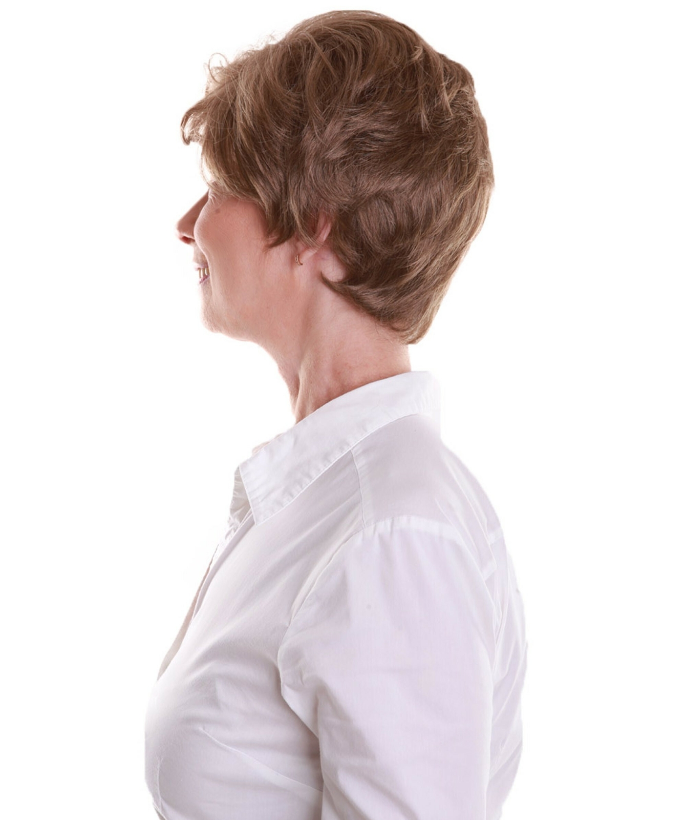 Sophia – Straight Kanekalon Synthetic Fiber Full Wig, 1.5-6 in, Ash Light Brown