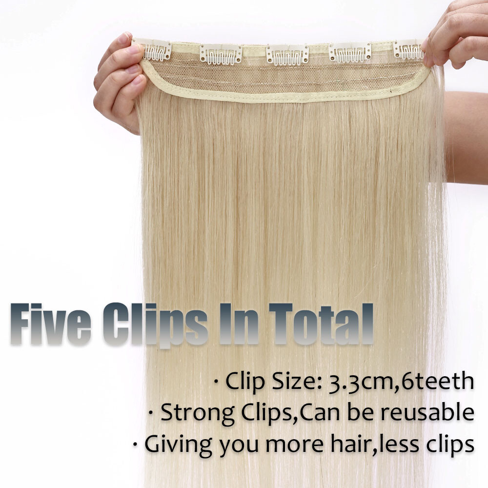 CLEARANCE 100% Human Hair Thick Clip In One Piece Remy Hair Extensions Long Weft