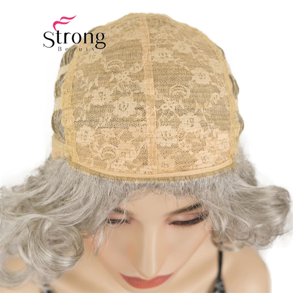 StrongBeauty Short Curly Wig Women Synthetic Natural Looking Daily Party Wigs