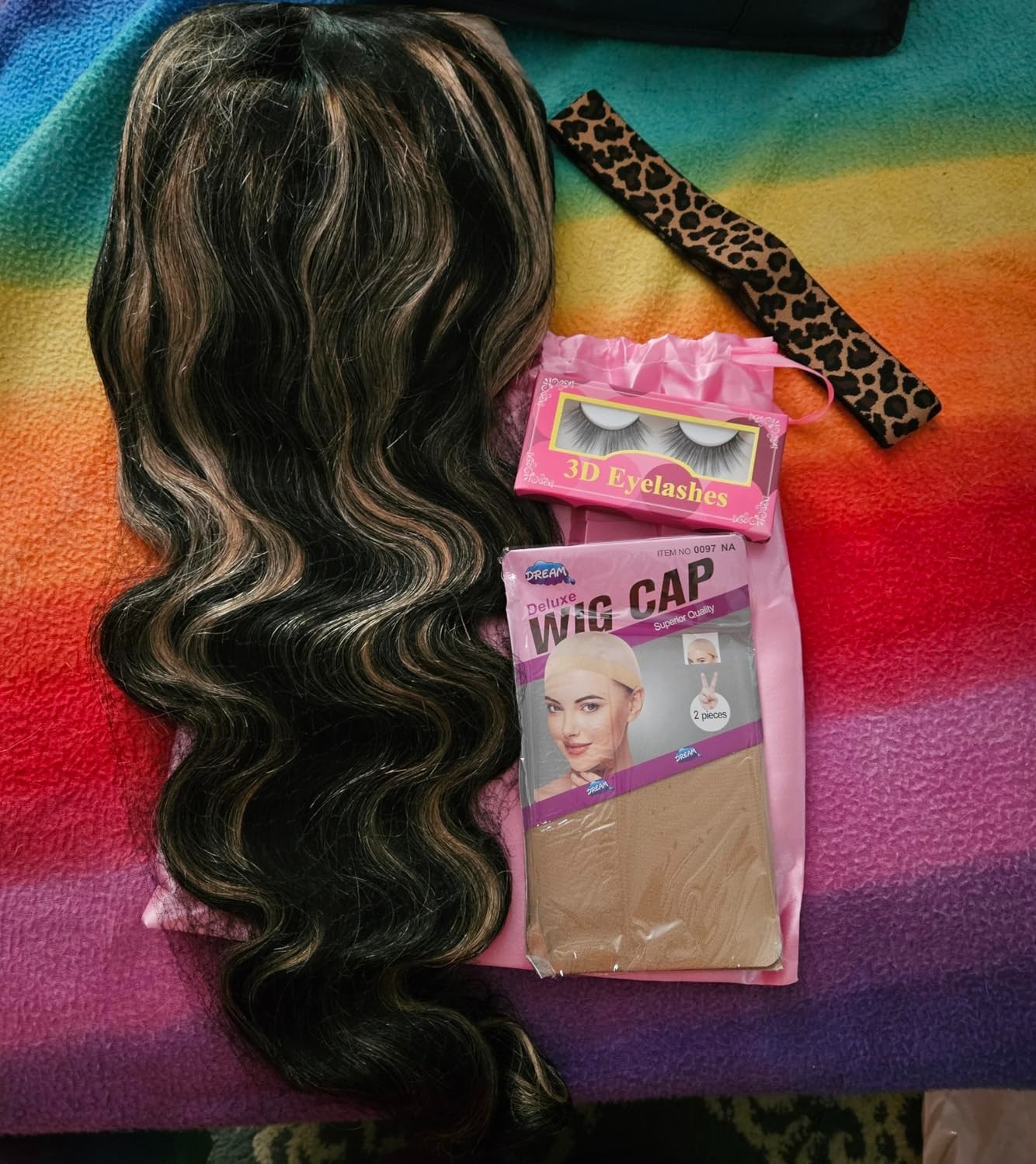 26″ Brazil Human Hair Wig Black+Blonde Highlight Body Wave 13×6 Lace Front 1B/27