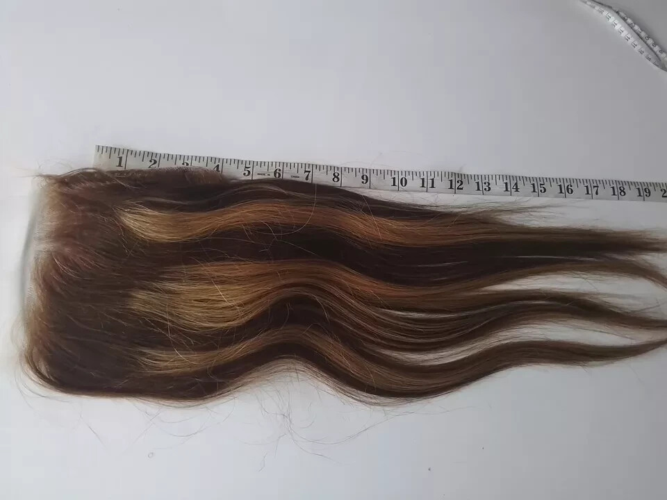 18INCH 6X6 WIDE LACE CLOSURE BALAYAGE 4/27# BRAZILIAN VIRGIN HUMAN HAIR STRAIGHT