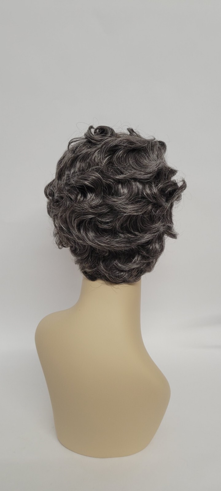 Retro Short Finger Wave Wig Gray Natural Curly Cosplay Kanekalon Japan Origin 34