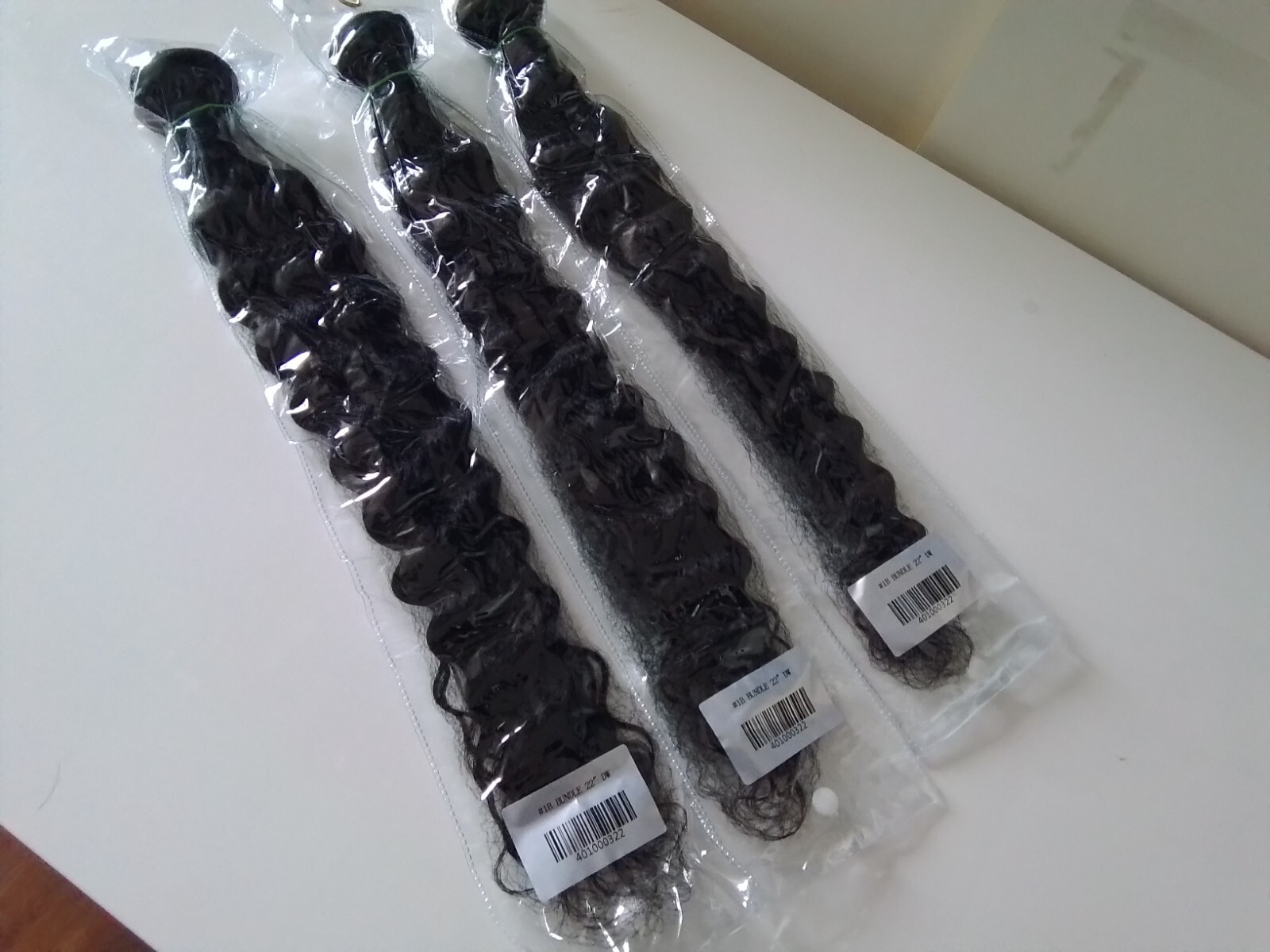 3BUNDLES BRAZILIAN VIRGIN HUMAN HAIR THICK DEEP WAVES 22+22+22INCH 300g 12A 1B#