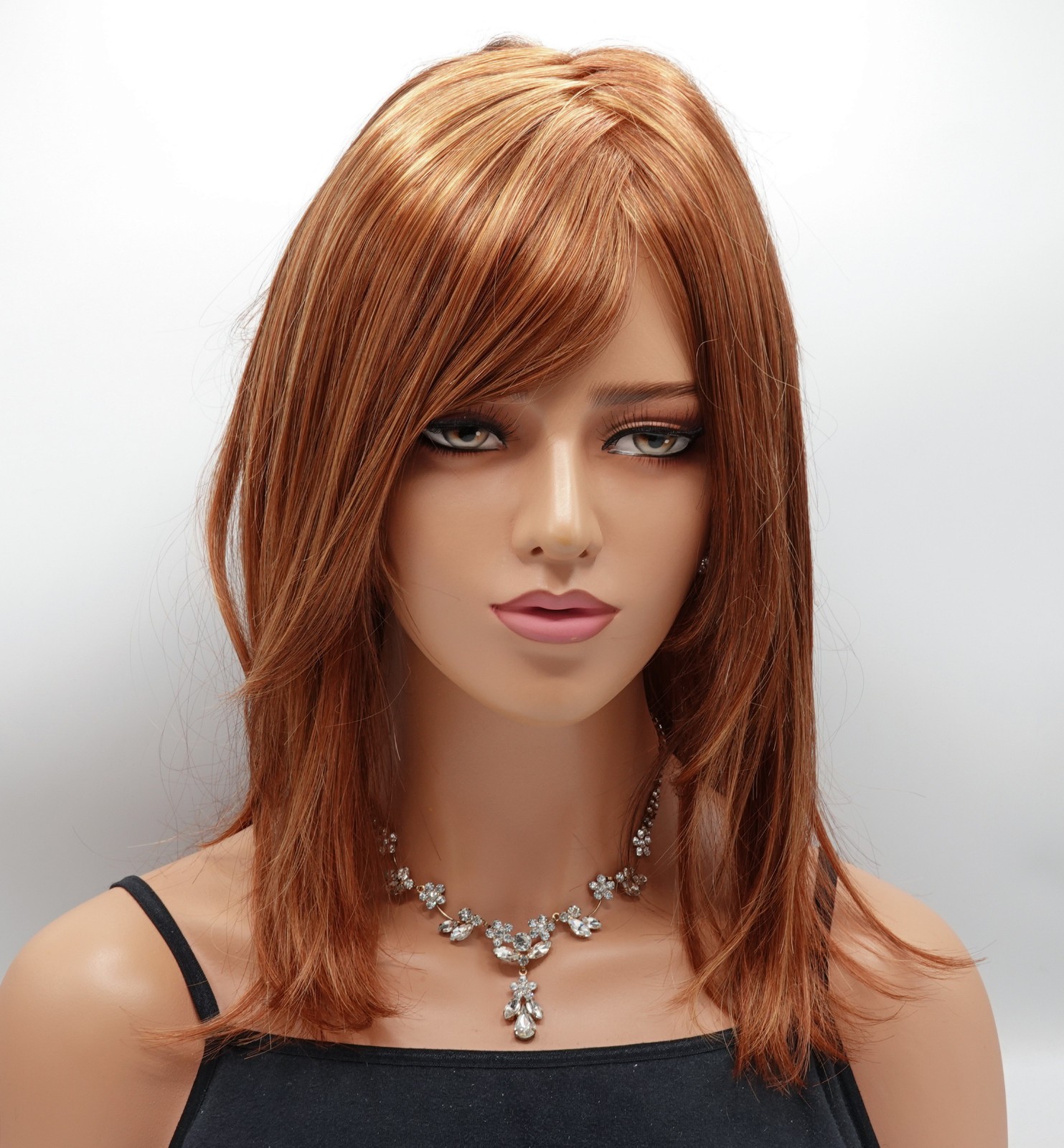 BOBBI Wig by ENVY, Lighter Red, *CLEARANCE!* Mono Top & Lace Front, NEW