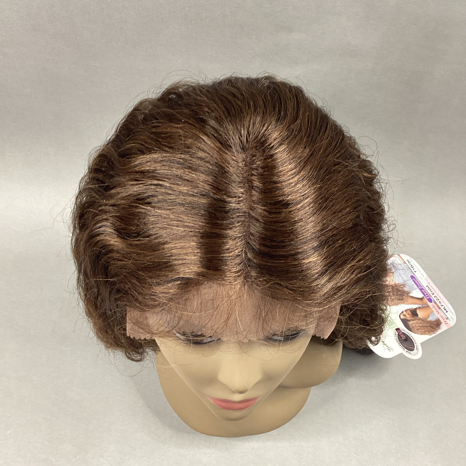 MLF422 Enid Wavy #T1B/30 Off Black Honey Brown Part Synthetic Lace Front Wig