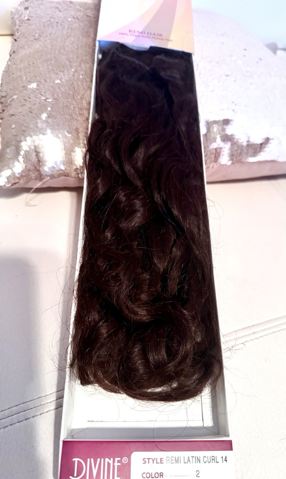 Divine Remi Hair Latin 14” Sensual Divine Color 2 Dark Rich Brown Extension