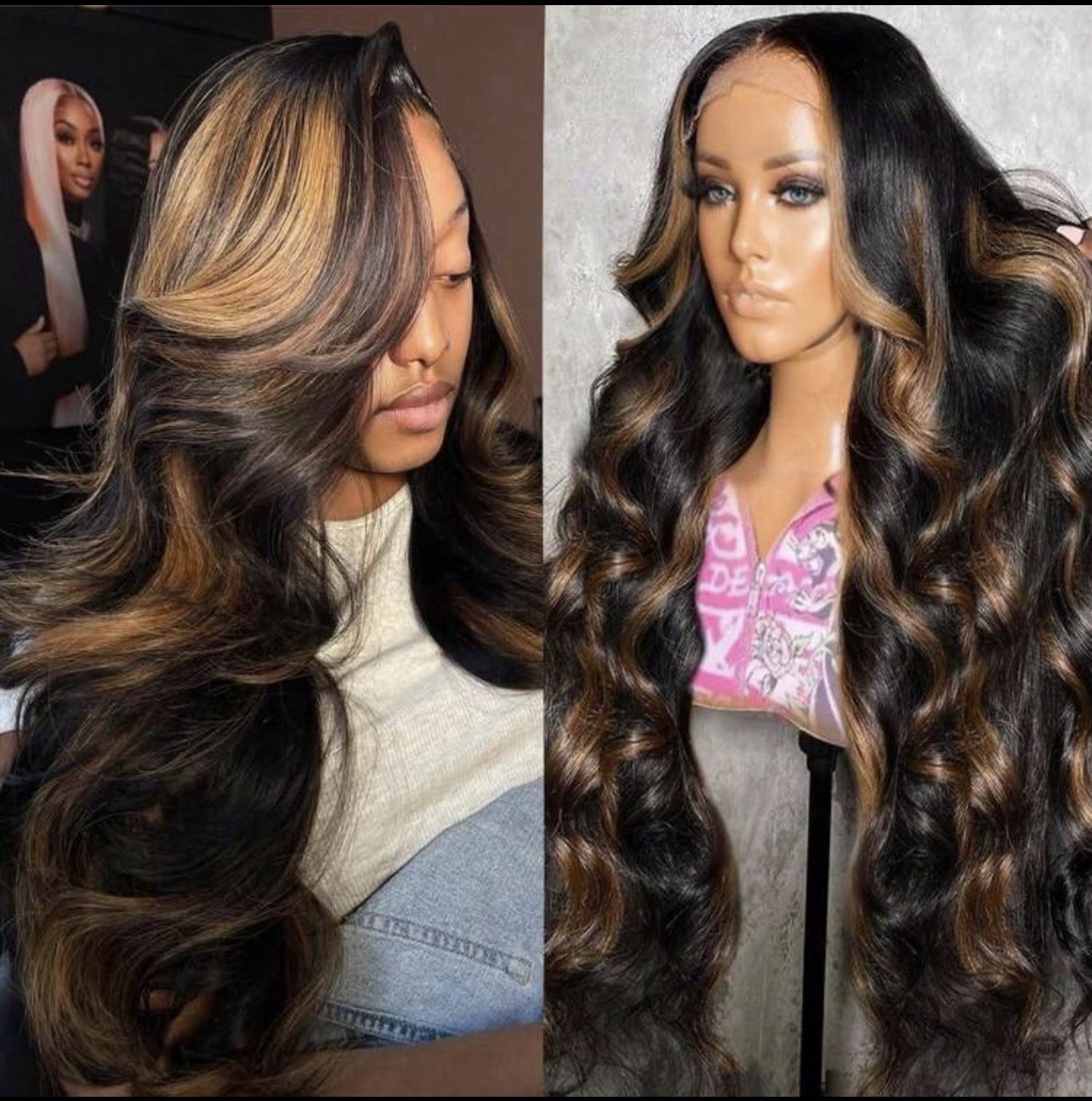 Ombre Lace Front Wigs Human Hair S1/30 / 200Density 13*6 / 18 inch