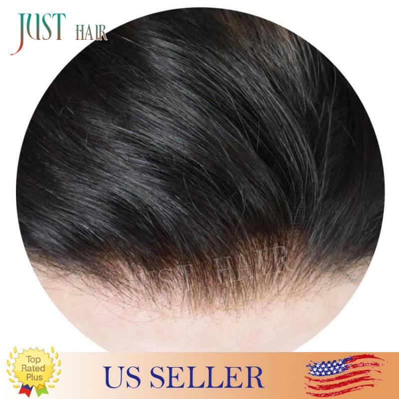 US Full French Lace Men Toupee Breathable Wigs Hairpiece Remy Human Hair Systems